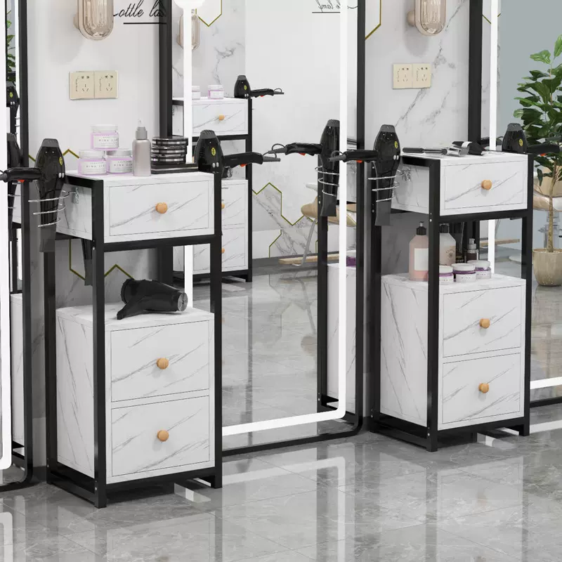 理发店柜子美容院美发工具柜发廊专用置物架剪发推车架子工作台