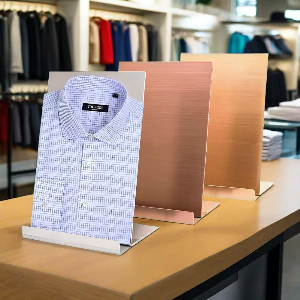 厂家直销衬衫展示架不锈钢衬衣架子男士衣服摆放橱窗陈列道具货架