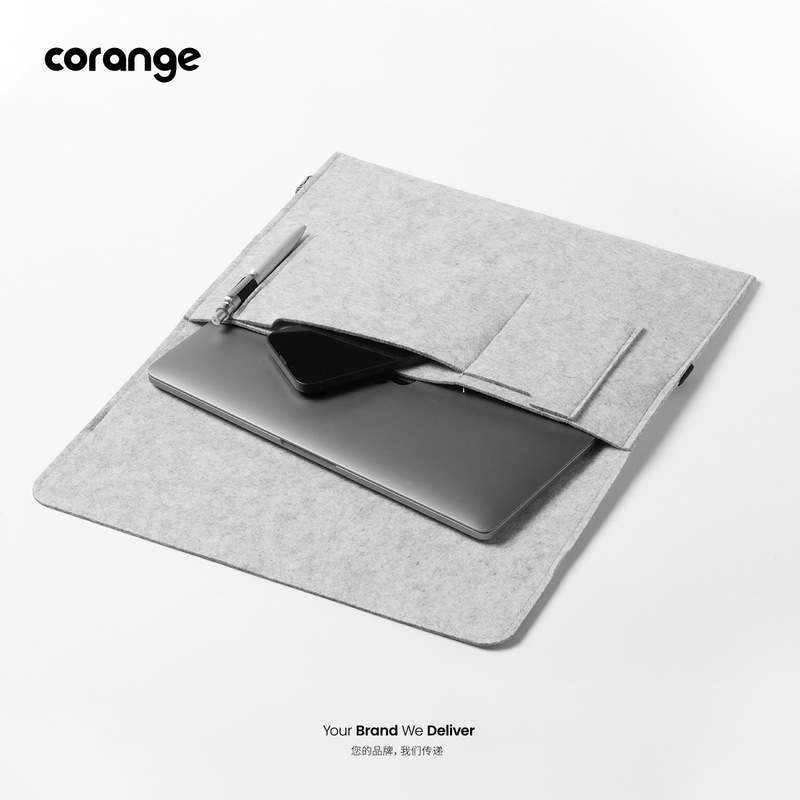 Corange 环保礼品100%RPET毛毡电脑内胆包多功能插袋可定制logo|undefined