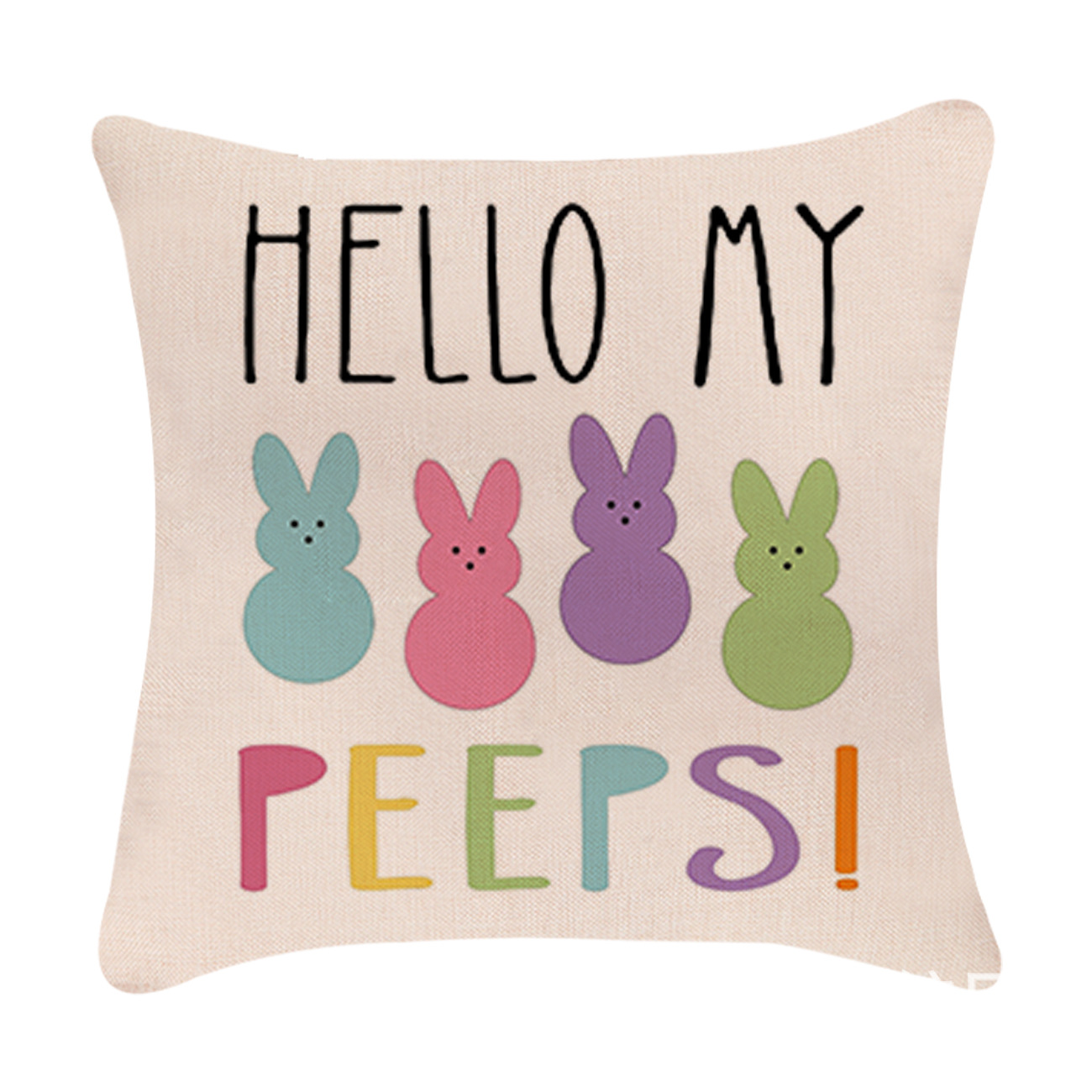 Easter Simple Style Rabbit Letter Linen Pillow Cases Couch & Sofa Decor display picture 48