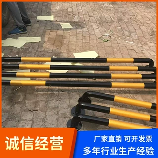 车辆限位器仓储货架防护叉车道路阻车镀锌管圆管防撞护栏街道护栏