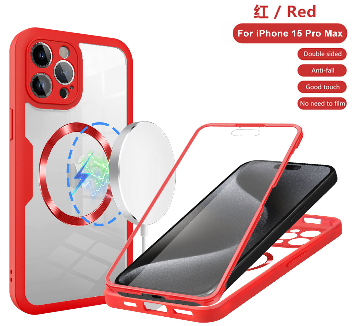 Qicai manyetik emişli iPhone 16 Pro telefon kılıfı Apple 15 kabuk filmi hepsi bir arada tam kapsamlı 14pm düşmeye karşı dayanıklı 16e - 10