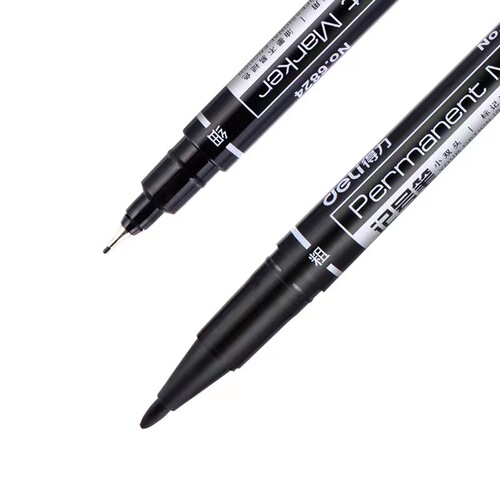 Deli 6824 marker oily thick and thin double-ended art hook pen CD marker pen office supplies wholesale
