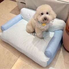 25年新しい犬用ソファラテックス犬用マット春夏通気性取り外し可能で洗える犬用ベッド猫用ベッド猫小屋ペット小屋