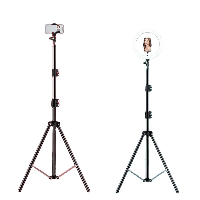 Teléfono móvil soporte en vivo trípode multifunción selfie soporte Foto belleza relleno luz TikTok piso al aire libre