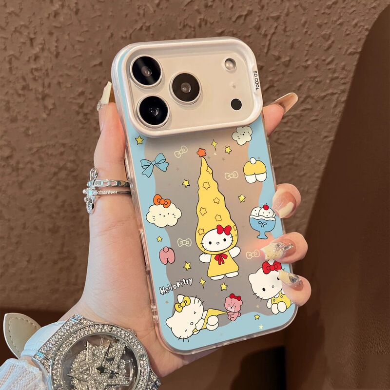 Long Hat Hello Kitty Suitable for Apple 17 Mobile Phone Case Iphone17Pro Cartoon Cute Ins Windproof Protective Cover