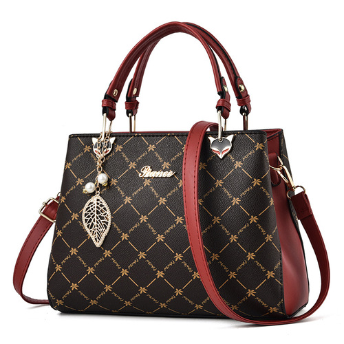 Mom bag for women  new women's handbag fashionable and grand mother-in-law middle-aged women's bag large capacity one-shoulder cross-body