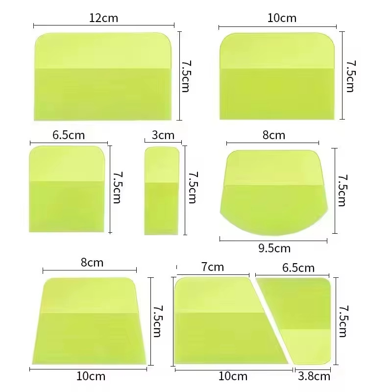 Paint Film Scraper – Qìchē Car cleaning tools - cygtz-08-fluorescent-yellow-eight-piece-set