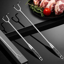 捞肉钩304不锈钢S钩柄肉勾烧腊肉挂肉烧鸭卤肉双钩肉叉抓肉钩