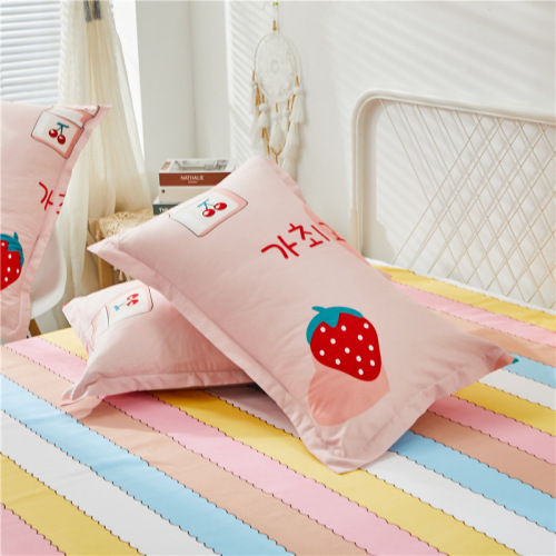 Manufacturer aloe vera cotton pillowcase pillow pair cartoon printed modern simple pillow core household pillow core wholesale