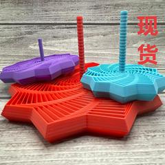 扩展感官减压星形玩具带有手柄十角边的指尖解压玩具萝卜塔玩具