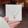 Fashionable necklace stainless steel, brand pendant, chain for key bag , Korean style, simple and elegant design, does not fade, wholesale