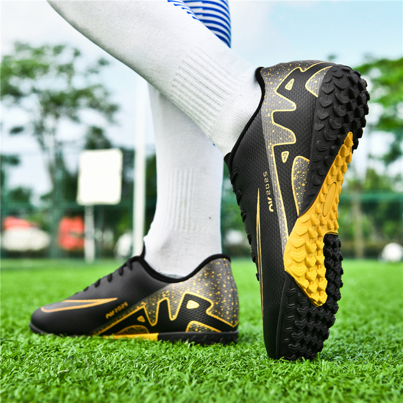 Zapatos de fútbol altos y bajos para hombres y mujeres tf clavos rotos ag clavos largos estudiantes de primaria y secundaria niños niños entrenamiento de competencia de césped artificial