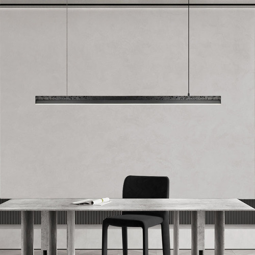 Italian minimalist black hole stone restaurant chandelier designer creative all-copper modern minimalist long bar tea room lighting