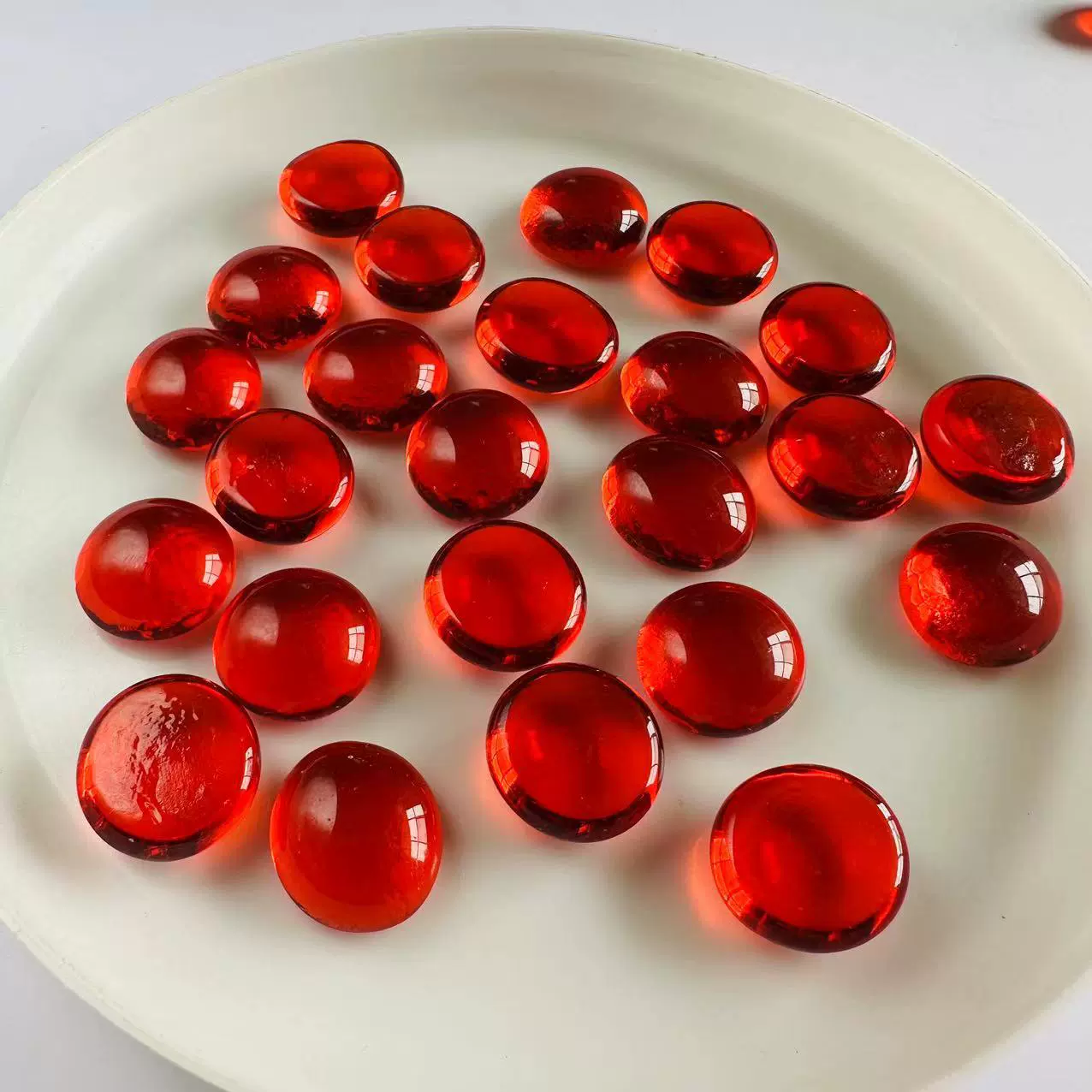Factory wholesale mixed glass flat beads children digging archaeological gems alien pull flowers flat bead waist and stone spot