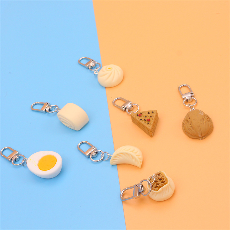 Cute Realistic Food Keychain Creative Dumpling Pendant Gift_voghion.com