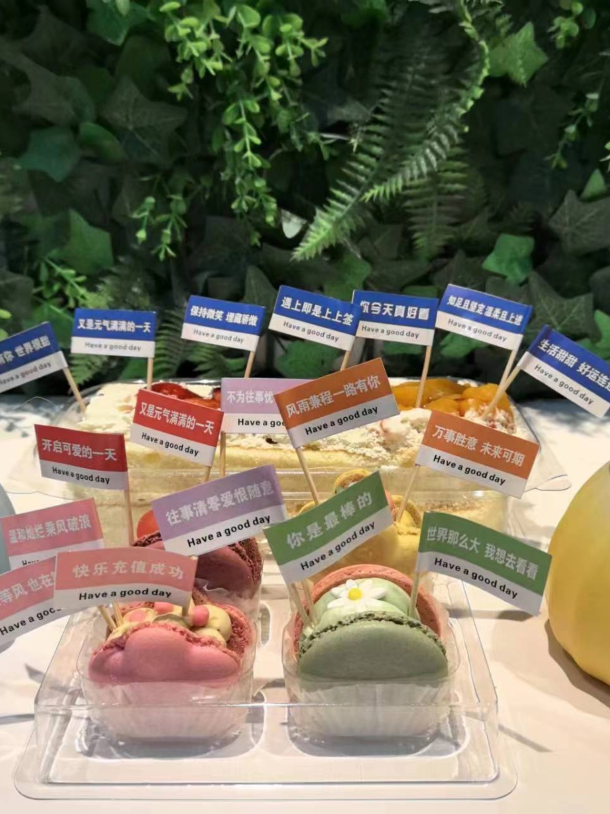 스팟 거리 표지판 블루 + 컬러 200개(대나무 지팡이 6.5cm개)