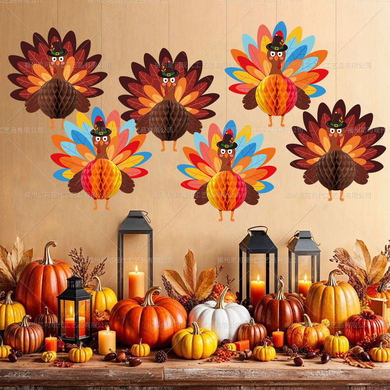 Amazon Turkey Honeycomb Ball Hanging Decoration Thanksgiving Party Autumn Theme Table Center Atmosphere Decoration Amazon Turkey Honeycomb Ball Hanging Decoration Thanksgiving Party Autumn Theme Table Center Atmosphere Decoration