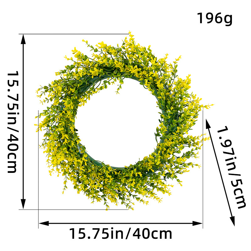 Primavera guirnalda primavera eucalipto guirnalda 2024 transfronteriza simulación guirnalda puerta colgando decoración del hogar al por mayor