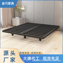 网红悬浮床卧室简约家用铁艺床1.2米1.8米无床头意式轻奢双人床架
