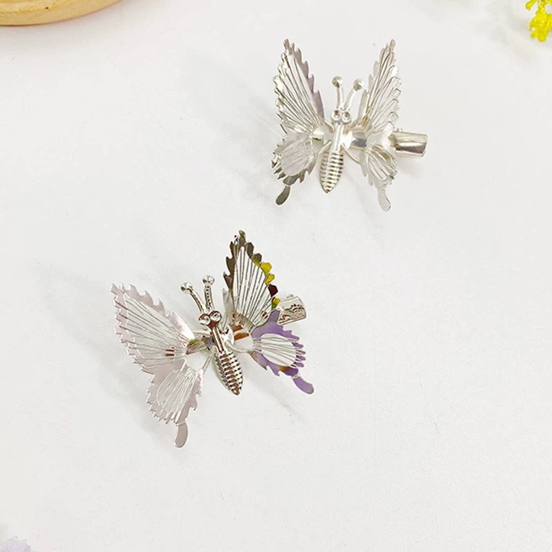 Fermaglio a farfalla mobile, nuovi accessori 2025, piccola forcina a fiocco per bambine, ornamento per capelli per bambini_voghion.com