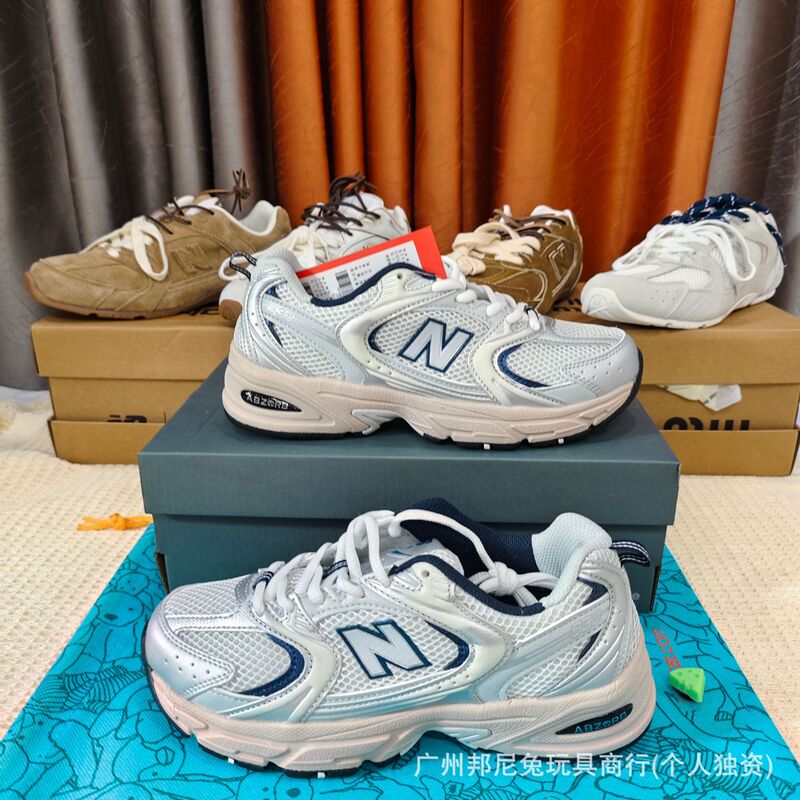 Original Nb530 Silver Retro Couple's Versatile Running Shoes N Logo Unisex Casual Breathable Sneakers Low-Top