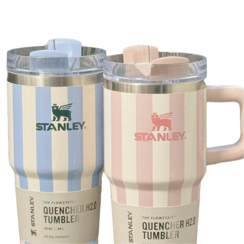 跨境新品史丹利mini stanley20oz条纹吨吨杯吸管小容量手柄汽车|undefined