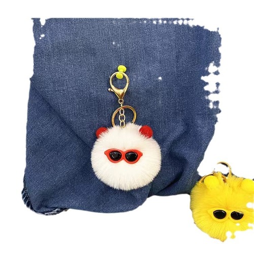Cartoon Coal Ball Keychain Cute Ugly Cute Plush Piggy Bank Charms Bag Accessory Car Keychain Accessory Gift
