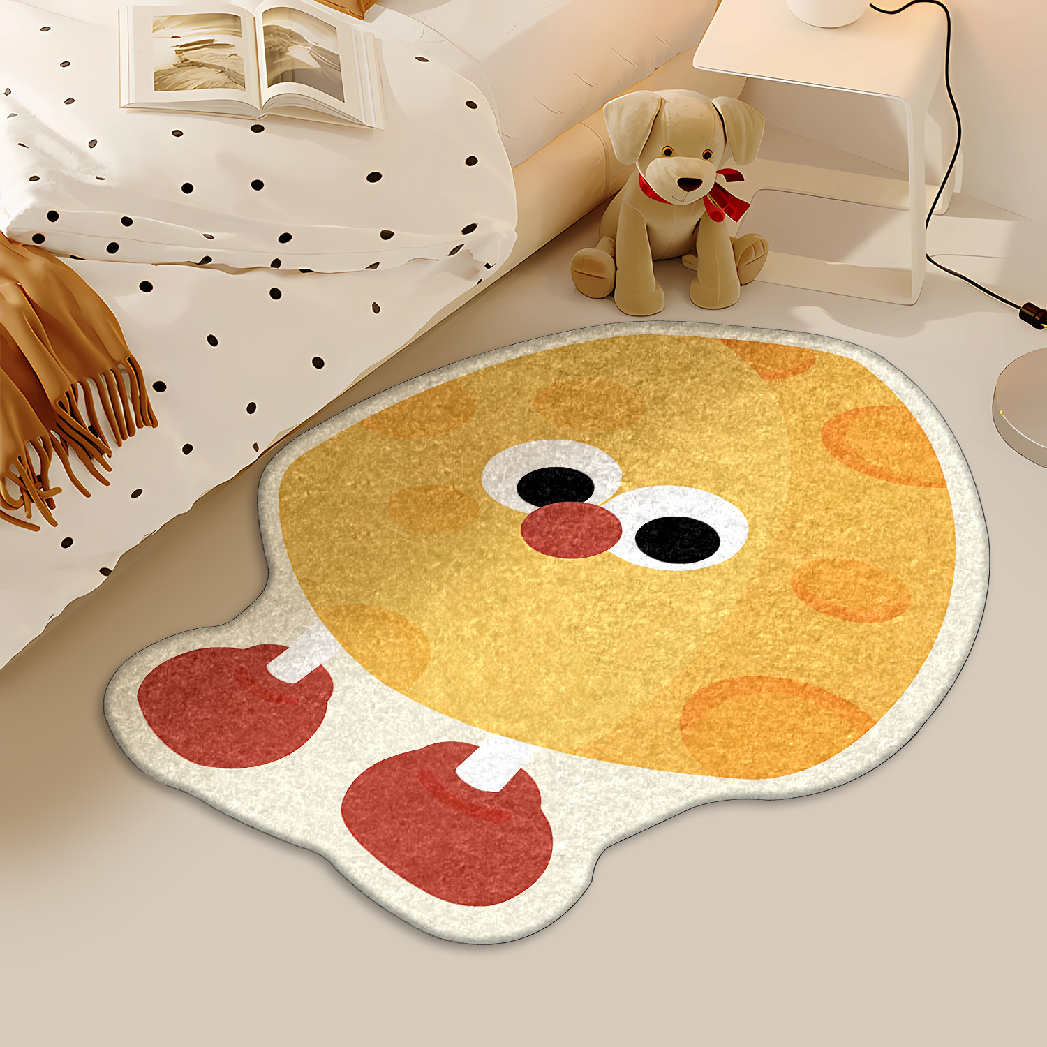 Cue And Rendy Oas-shaped Imiaion Cashmere Floor Bedroom Bedside Decoraive Foo Ma, Enrance Door Dus Removal_voghion.com