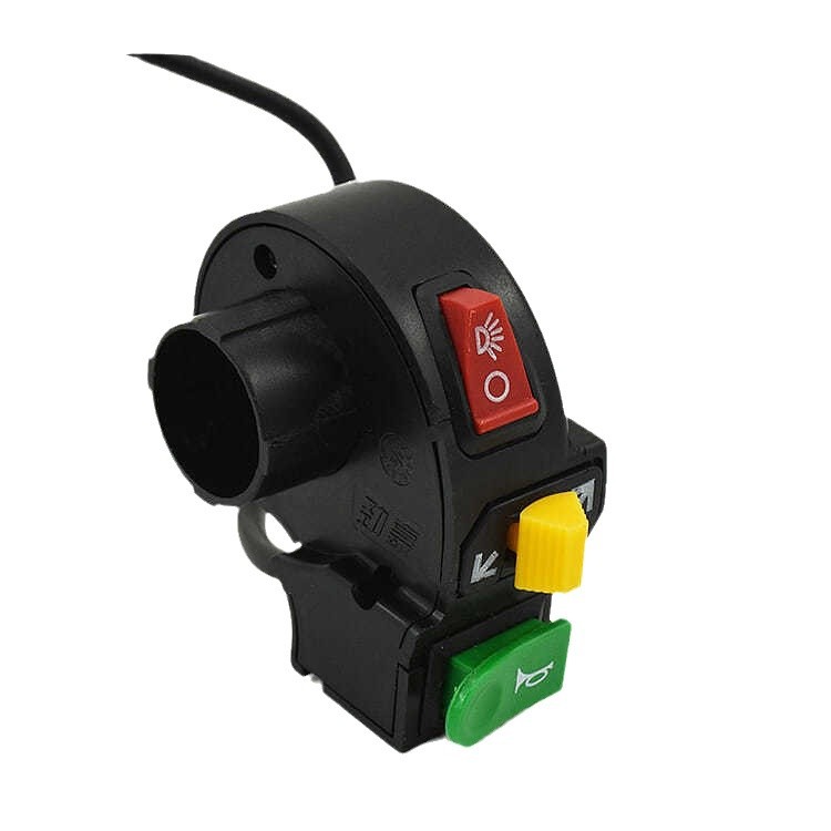 Coche de batería eléctrica interruptor de combinación multifunción bocina faro dirección botón tres en uno interruptor de maniquí de motocicleta