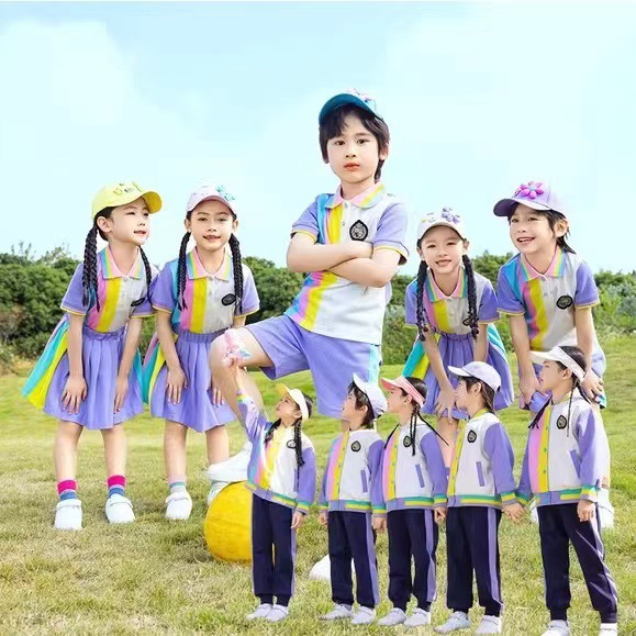 班服小學生校服春秋套裝新款幼兒園園服運動服一年級兒童演出夏款