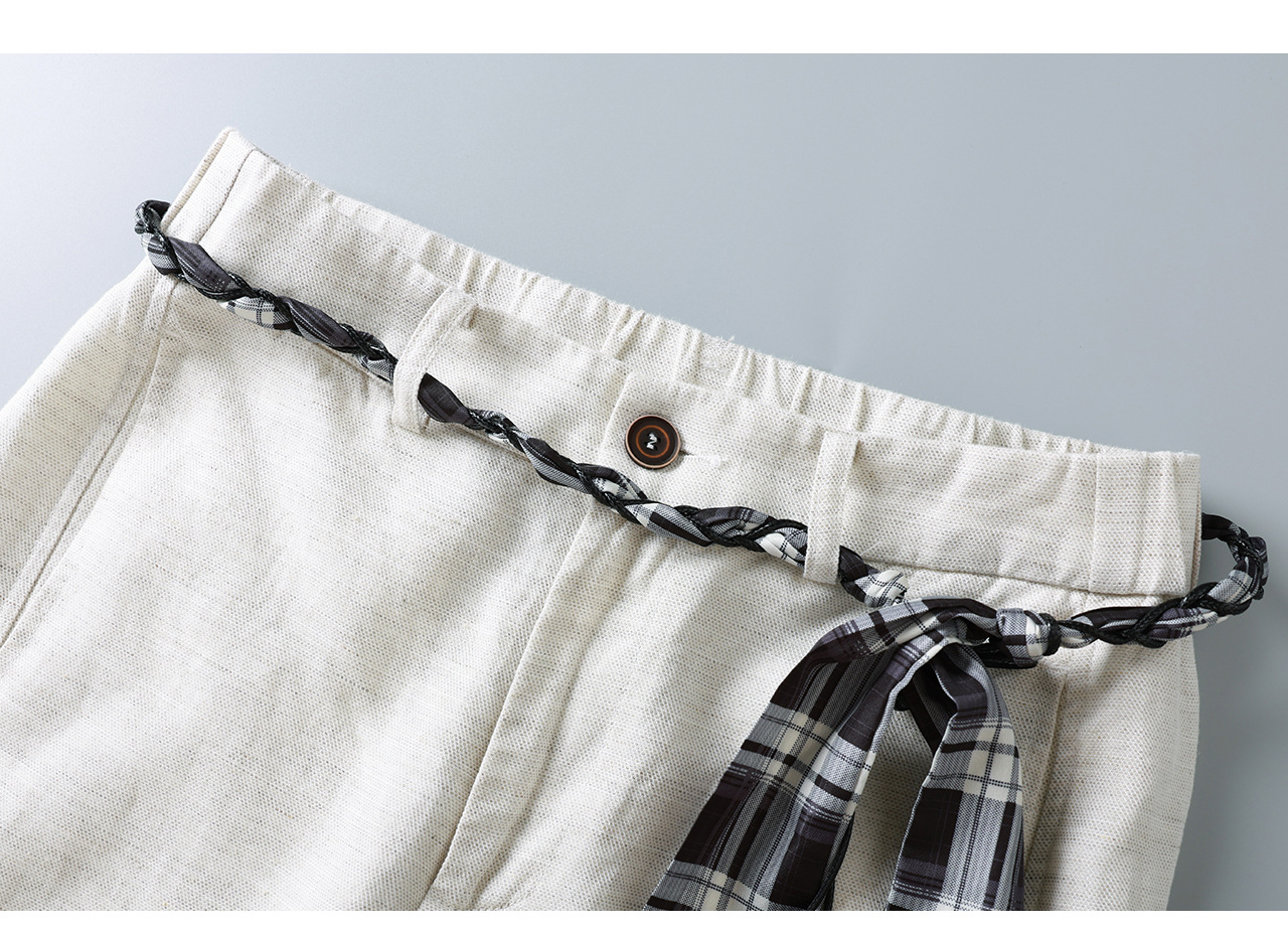 Quần culottes nữ ống rộng chất liệu linen phối dây rút cạp — màu sắc chi tiết 24