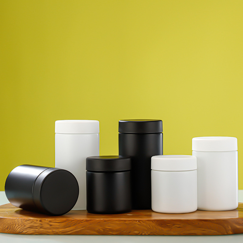 喷涂玻璃57系列压旋盖大麻瓶防儿童保健品胶囊包装瓶膏霜瓶现货