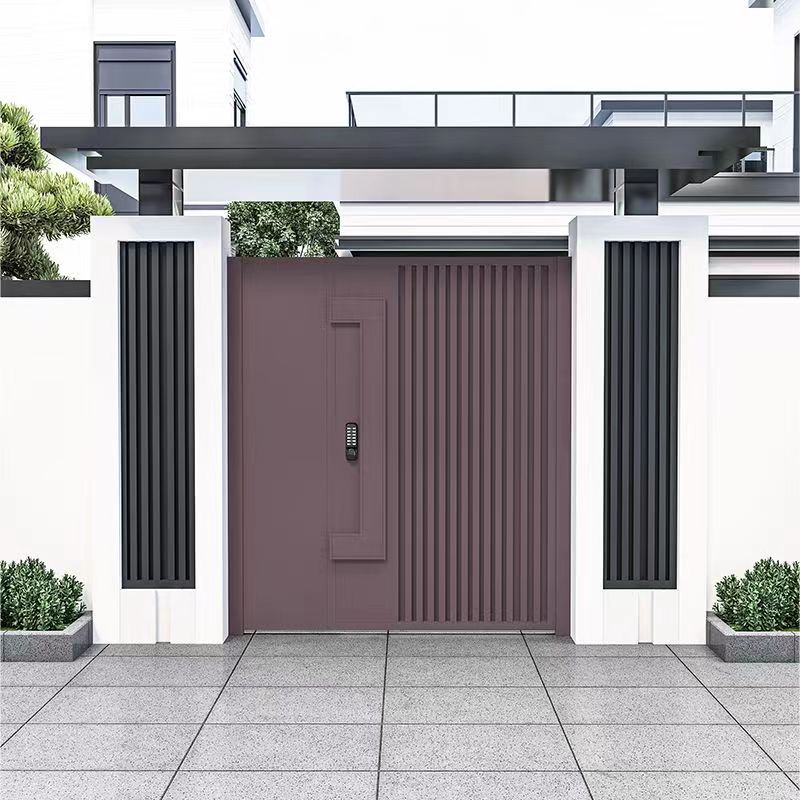 中式铝合金别墅大门简约轻奢入户门自建房铝艺大门农村院子大门