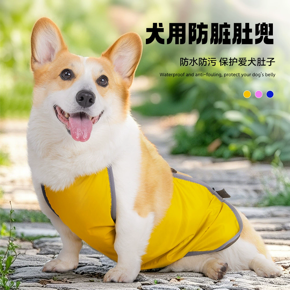 Трансграничная поставка новых собачьих бандан, водонепроницаемая и грязеотталкивающая одежда для собак корги, регулируемые однотонные банданы для домашних животных, оптовая продажа