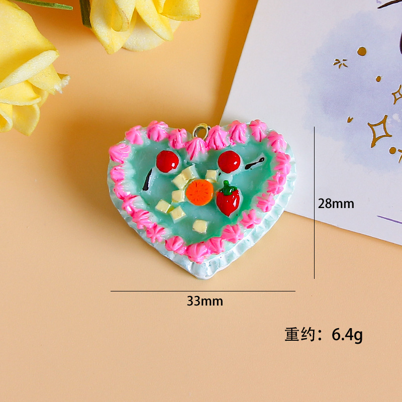 녹색 사랑 케이크 (손톱 포함)