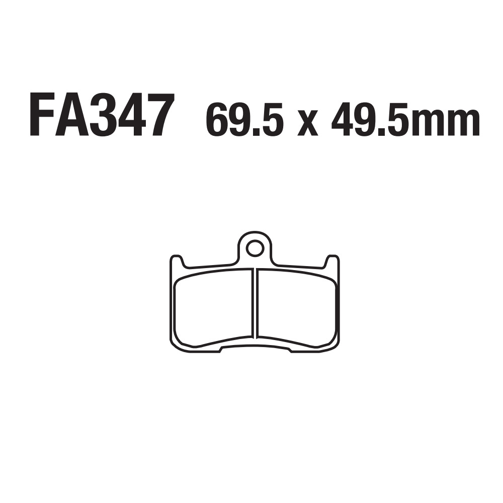 Motorcycle Disc Brake Pads Fa347 Kawasaki Z800 900 1000 Triumph
