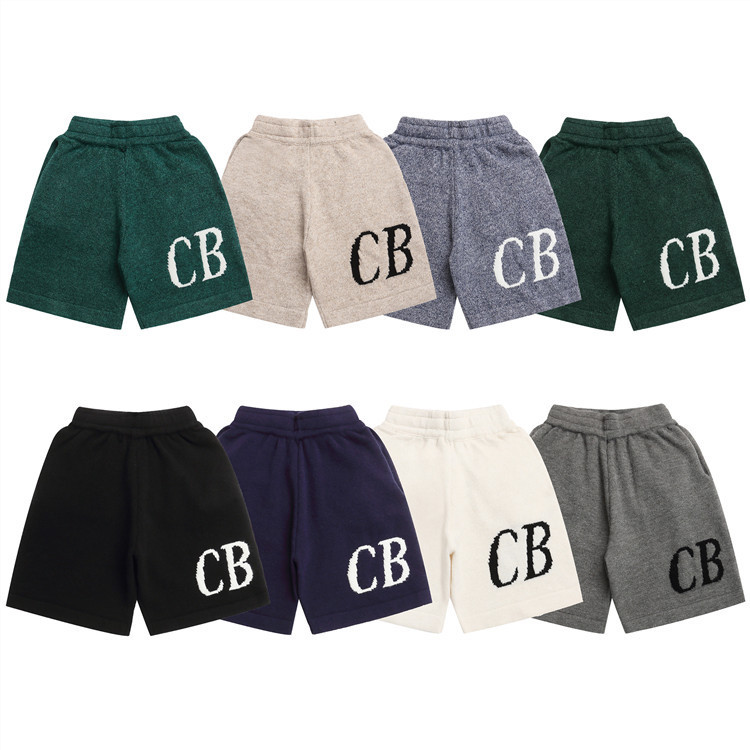 Autumn and Winter Cb Letter Jacquard Knit Shorts Casual High Street Niche Basic Couple Style Personalized Five-Point Shorts Autumn and Winter Cb Letter Jacquard Knit Shorts Casual High Street Niche Basic Couple Style Personalized Five-Point Shorts