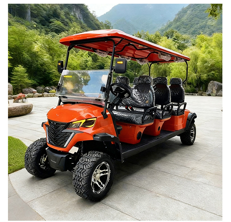High-End Electric 2-4-6-Seater Golf Cart for Scenic Areas, Four-Wheel Patrol and Sightseeing Vehicle for Tourist Hotels