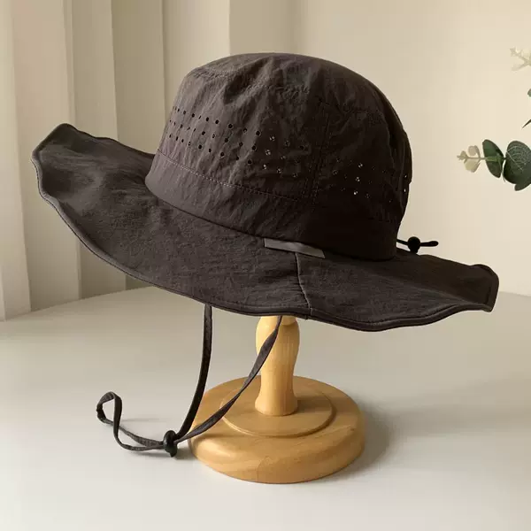 Japanese-Style Quick-Dry Sun Protection Fisherman's Hat for Women, Summer Outdoor Thin Breathable Sun Hat, Large Head Circumference, Hiking and Fishing Hat for Men