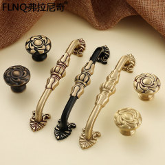 北歐金色櫃門黃銅拉手櫥櫃抽屜衣櫃門拉手美式歐式新中式全銅把手