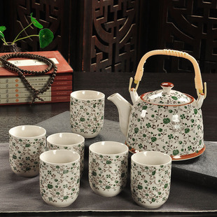 Xinmingxuan Retro Blue and White Ceramic Household Tea Set with Filter Porcelain Teapot Teacup Teapot Tea Set