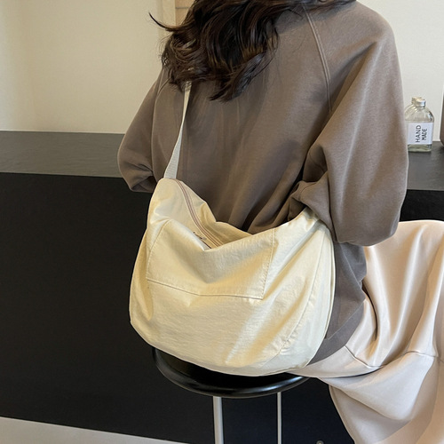 Bags for women new style single shoulder crossbody dumpling bag large capacity tote women's bag solid color Ruiying versatile nylon bag trendy