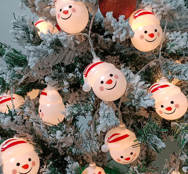 クロスボーダーledクリスマス祭り装飾ライトストリング雪だるま老人クリスマスツリー松葉杖灯台部屋レイアウトカラーライトフラッシュ|undefined