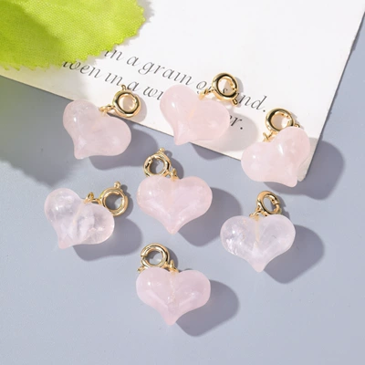 Natural Amethyst Pink Crystal Zərgərlik ara hissələri - 2love