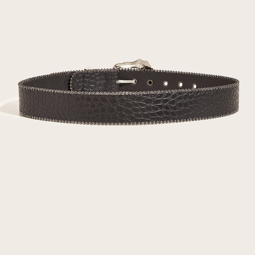 Belt Women's American retro decorative skirt with suit ins style personality belt subculture black trouser belt