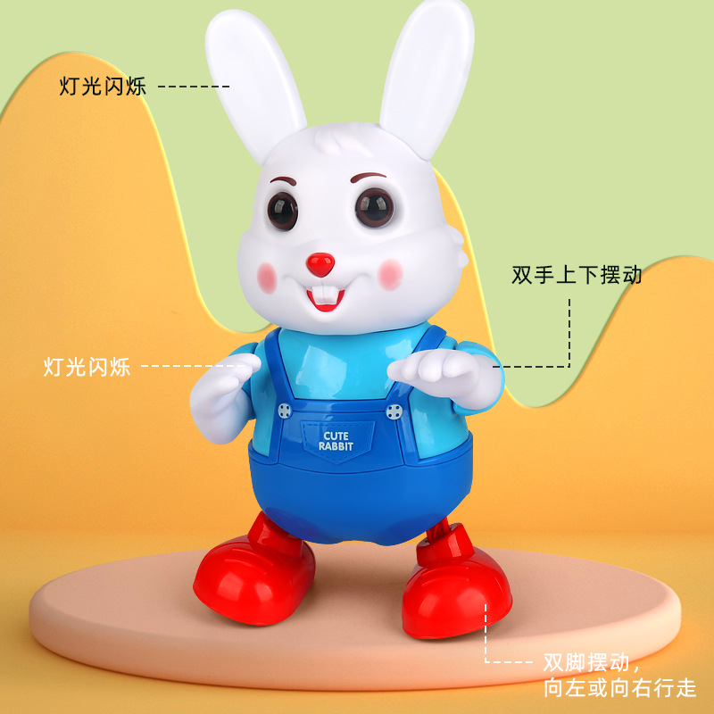 Douyin mismo eléctrico bailando conejito cantando bailando conejito robot juguetes educativos para niños