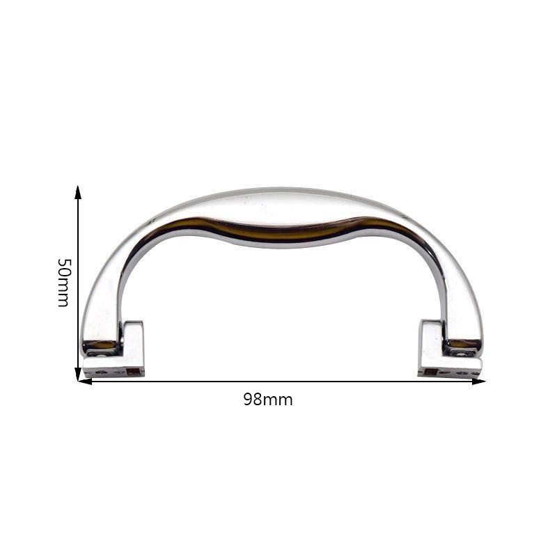 Caixa médica en stock caja de maquillaje de mano caja de herramientas de mano caja de color corrugado de plástico recubierto UV mango plateado Zhonghonghong