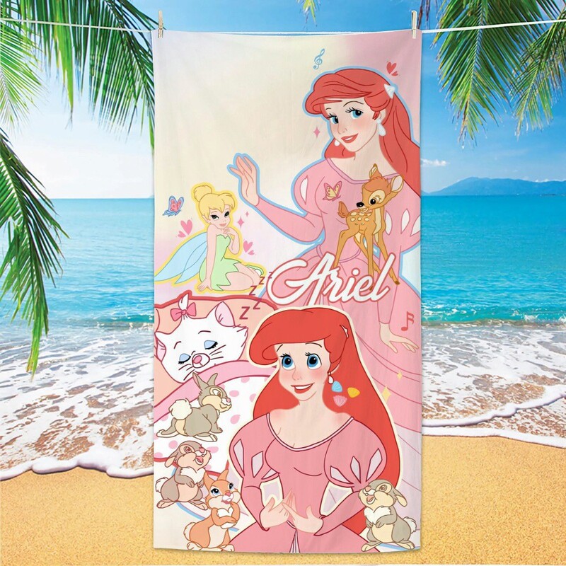 Pink Mermaid Ariel Beach Towel, Ultra-Fine Fiber, Soft and Skin-Friendly Bath Towel, Anime Children's Pool Towel Pink Mermaid Ariel Beach Towel, Ultra-Fine Fiber, Soft and Skin-Friendly Bath Towel, Anime Children's Pool Towel