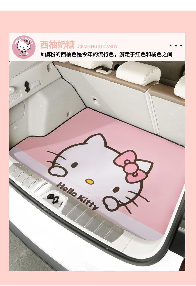 Hellokitty Car Cartoon Cute Trunk Mat Waterproof and Dirt-Resistant Easy to Clean Special Car Trunk Mat